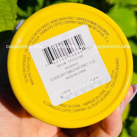 💛NEW🦋Starbucks Reserve Roastery Yellow Butterfly SS Cup - Picture 6 of 6